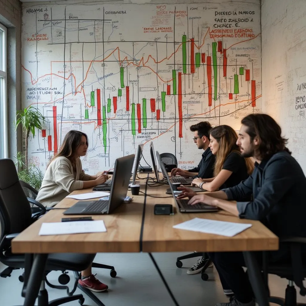 Equipo trabajando en nuevos contenidos